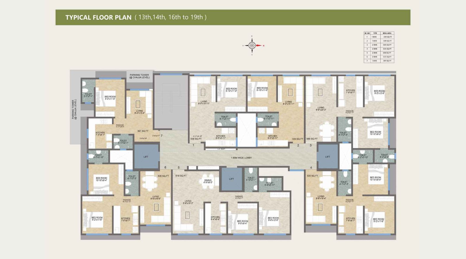 Adityaraj-Tapovan-13th-to-16th-Floor-Plan